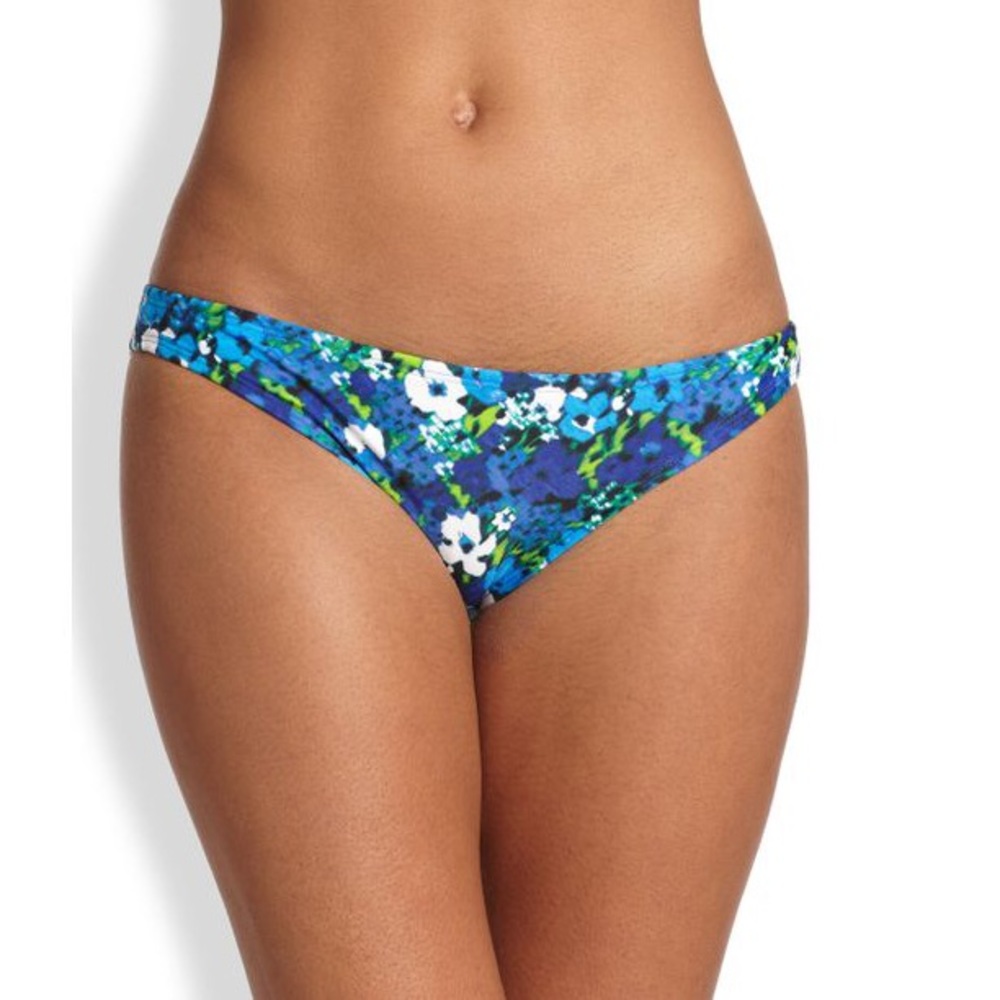 Shoshanna Floral Bikini Bottom in Blue